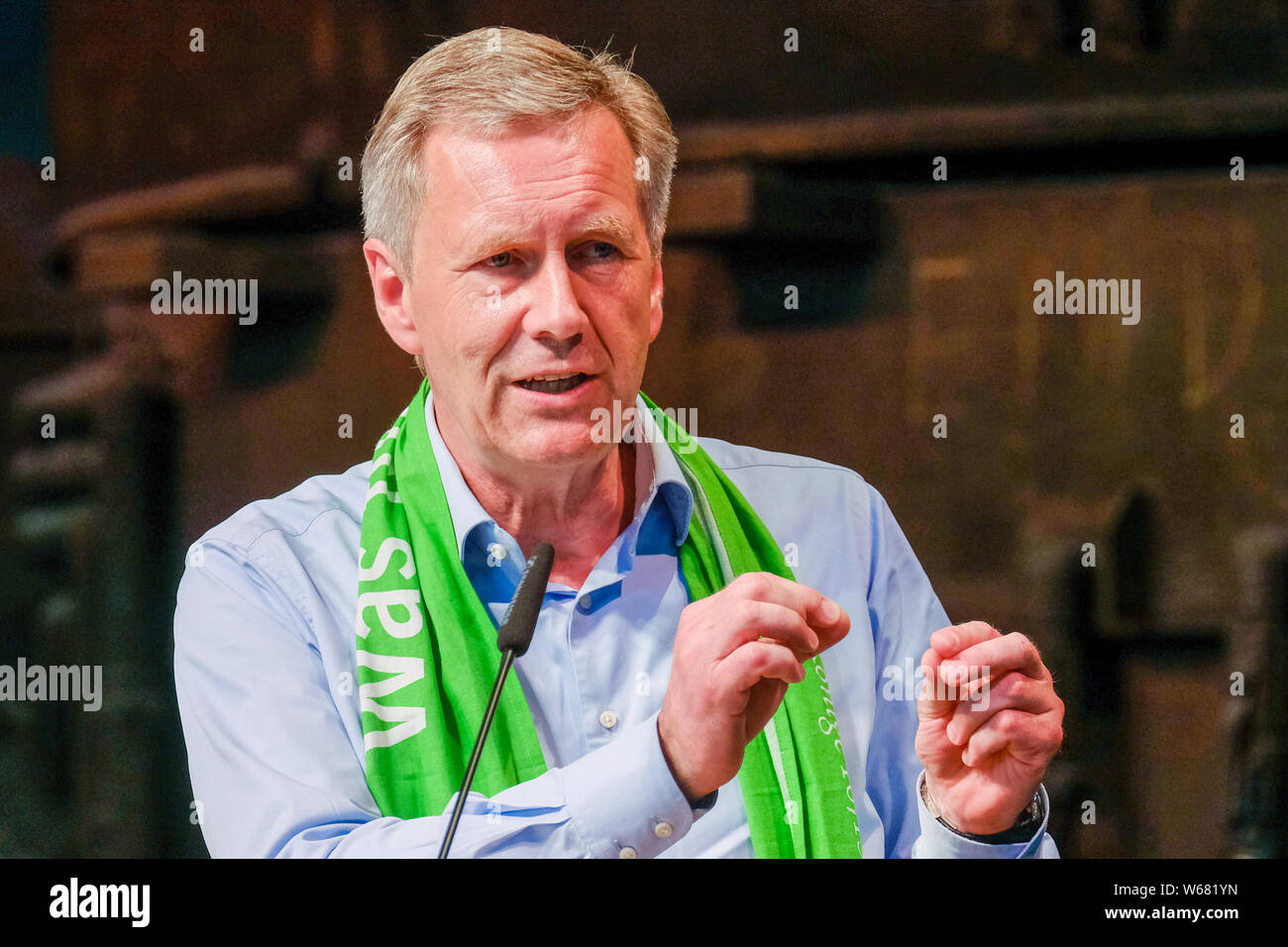 Dortmund/Deutschland, 22.06.2019: ehemalige Deutsche Christian Wulff hielt eine Rede auf dem Evangelischen Kirchentag 2019 in Dortmund mit dem Thema "Christen und Muslime - wie viel Religion braucht unsere Gesellschaft trauen?' Stockfoto