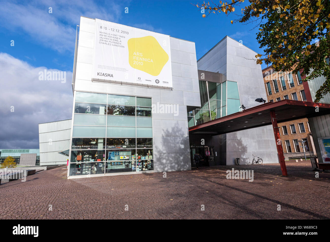 Eingang Kiasma Museum für zeitgenössische Kunst, Mannerheimintie, Helsinki, Finnland Stockfoto