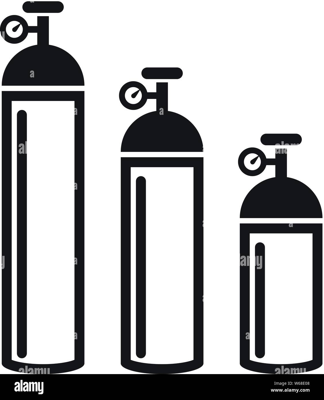 Sauerstoffflasche Symbol als EPS 10-Datei Stock Vektor