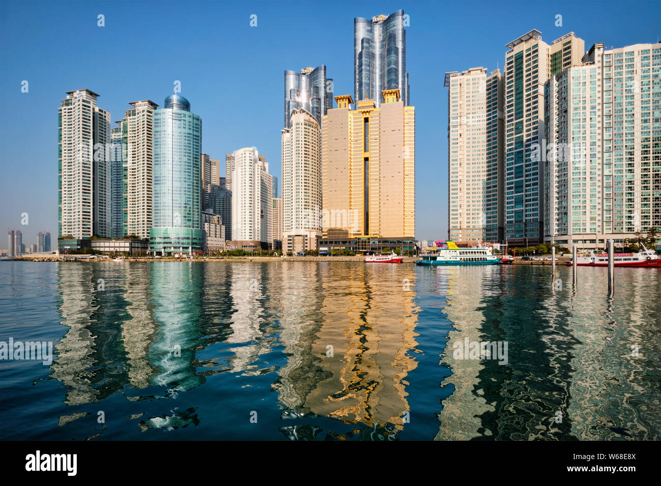 Marine Wolkenkratzer in Busan, Südkorea Stockfoto