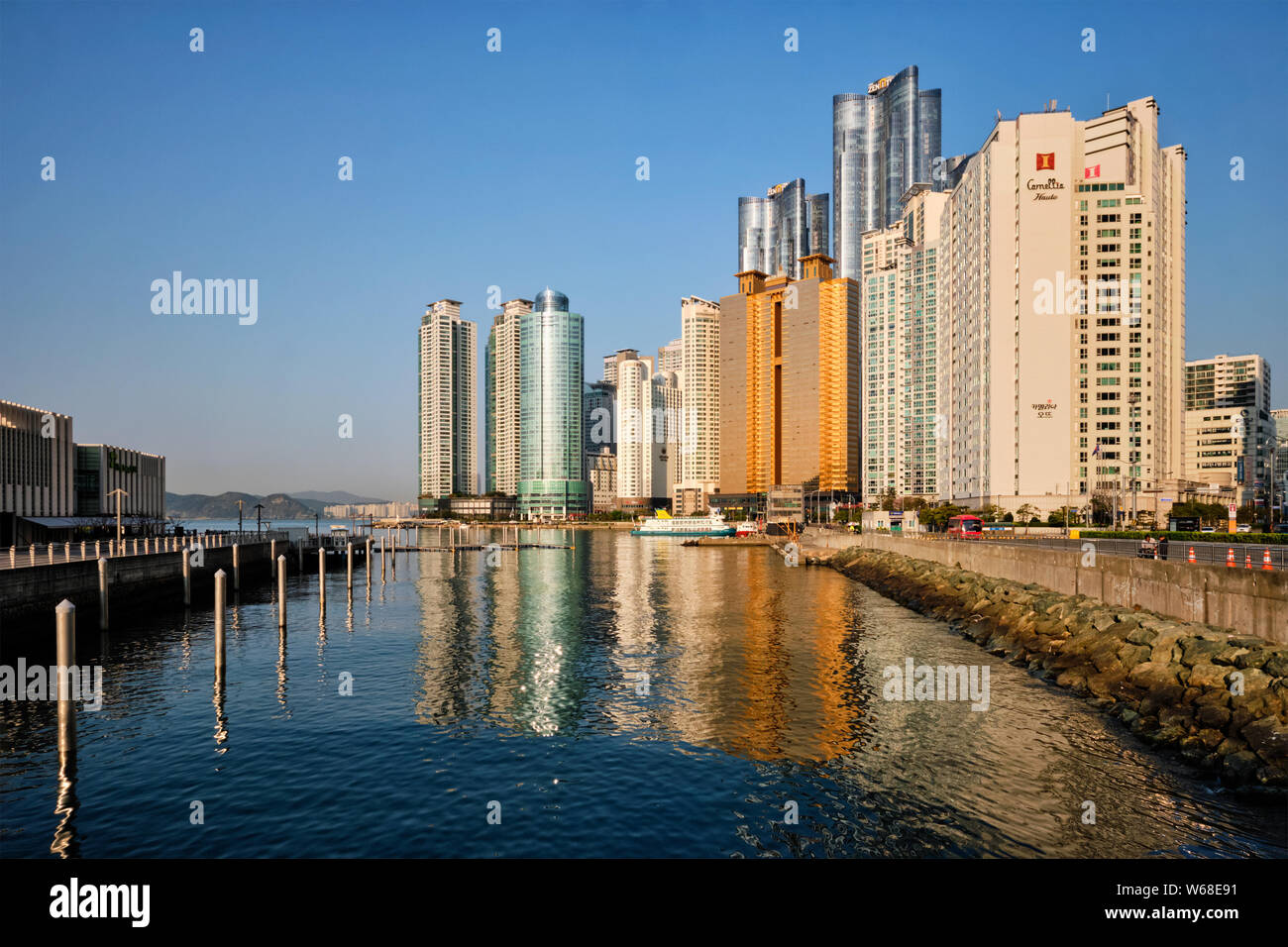 Marine Wolkenkratzer in Busan, Südkorea Stockfoto