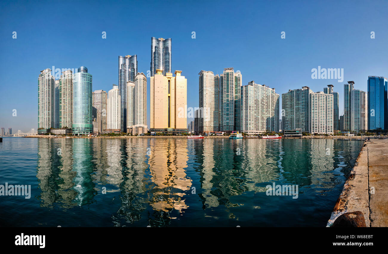 Marine Wolkenkratzer in Busan, Südkorea Stockfoto