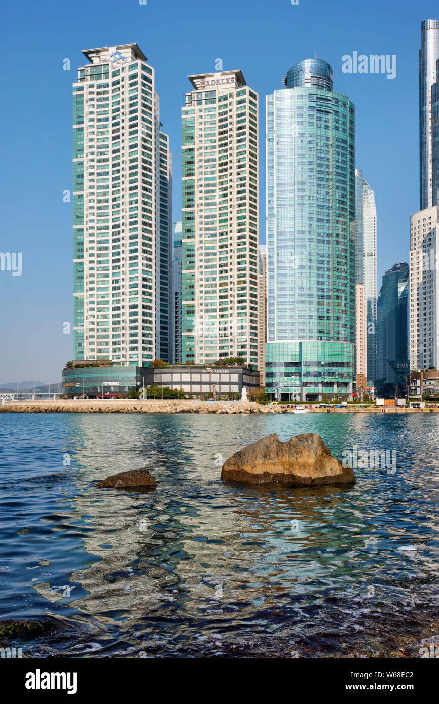Marine Wolkenkratzer in Busan, Südkorea Stockfoto