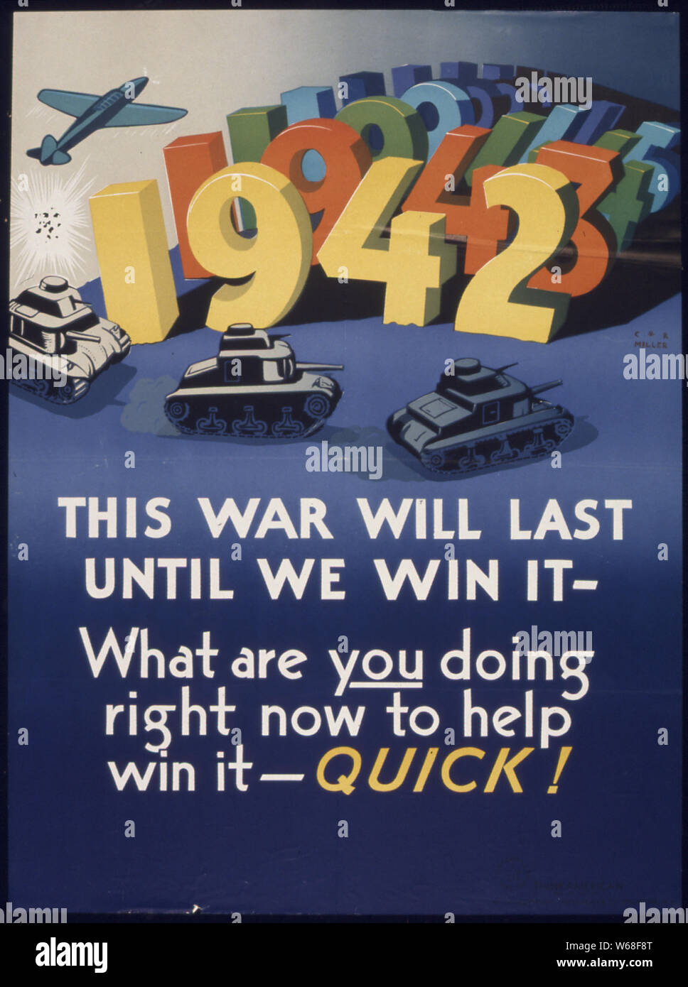 Dieser Krieg dauern wird, bis wir GEWINNEN SIE Stockfoto Dieser Krieg dauern wird, bis wir GEWINNEN SIE Stockfoto