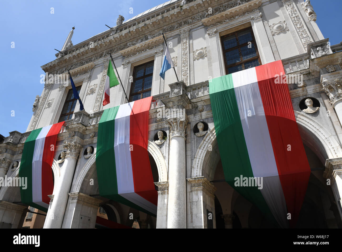 Das Rathaus Brescia, Lombardei, Italien, Europa Stockfoto