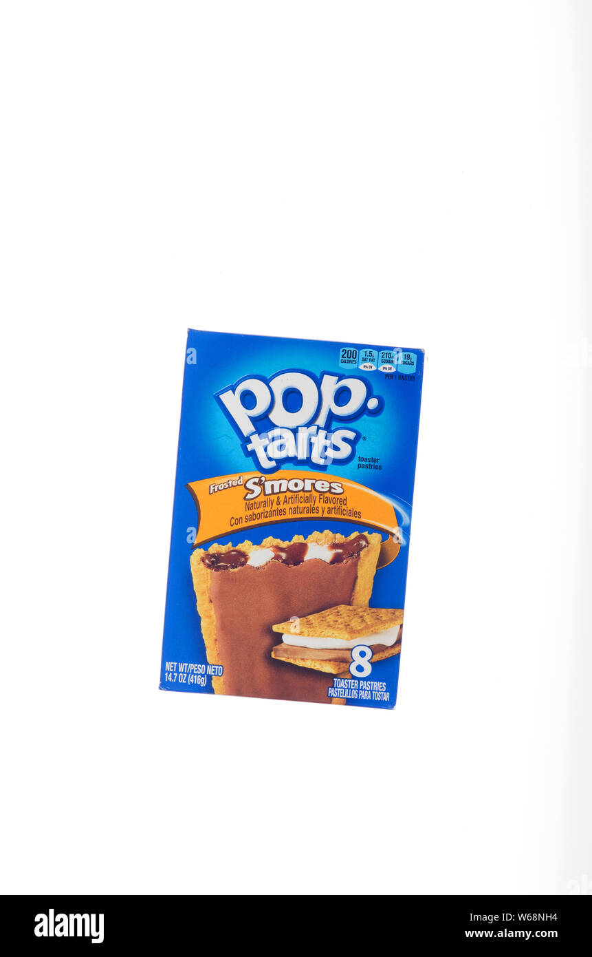 Kellogg's Pop-Tarts Frosted S'mores Toaster Gebäck box Stockfoto