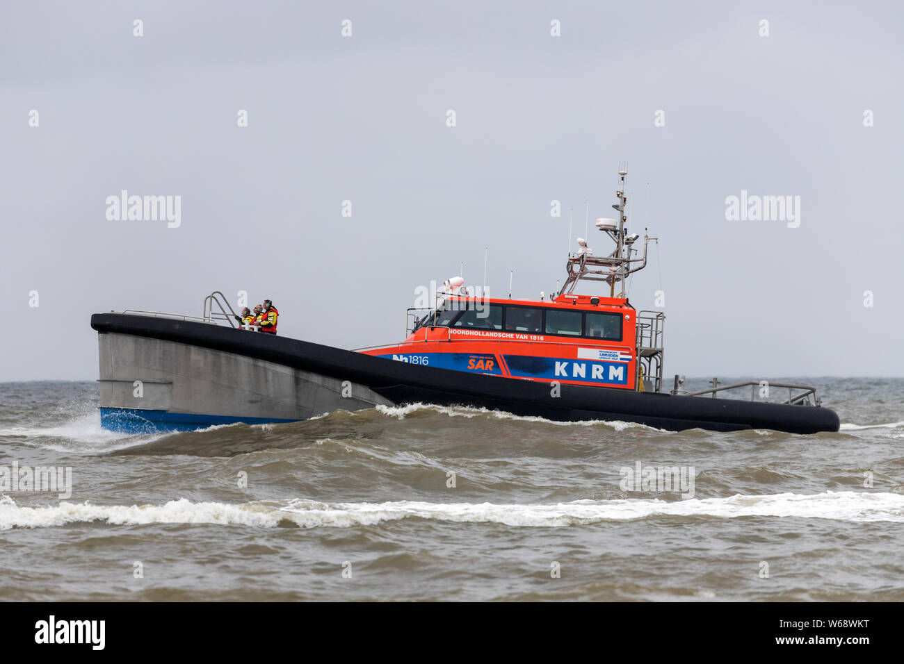KNRM Rettungsboot NH 1816. KNRM ist die freiwillige Organisation in den Niederlanden mit der Aufgabe, die Rettung von Leben auf See. Stockfoto
