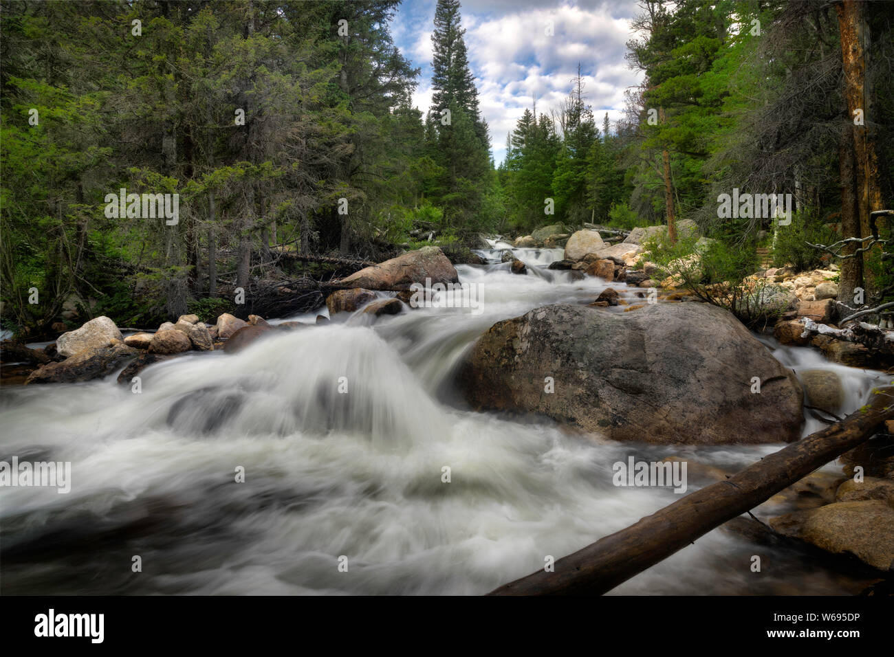 Obere Copeland fällt im Rocky Mountain National Park im Sommer Saison Stockfoto