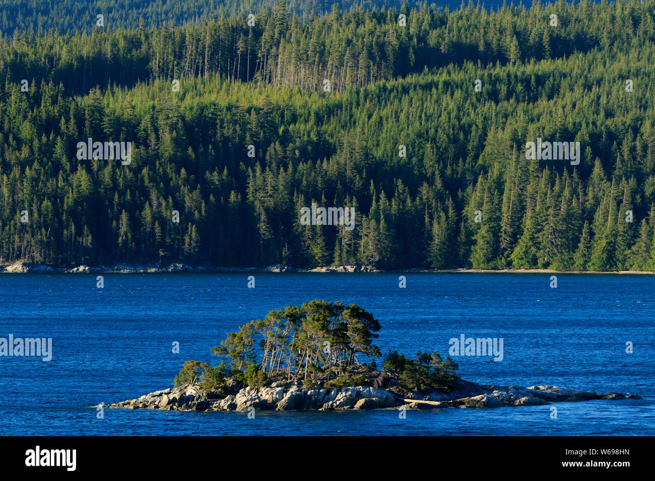 Johnstone Strait, Inside Passage, Vancouver Island, British Columbia, Kanada Stockfoto
