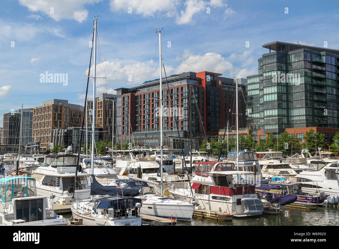 Boote, Südwesten, Waterfront, Washington, DC, USA Stockfoto