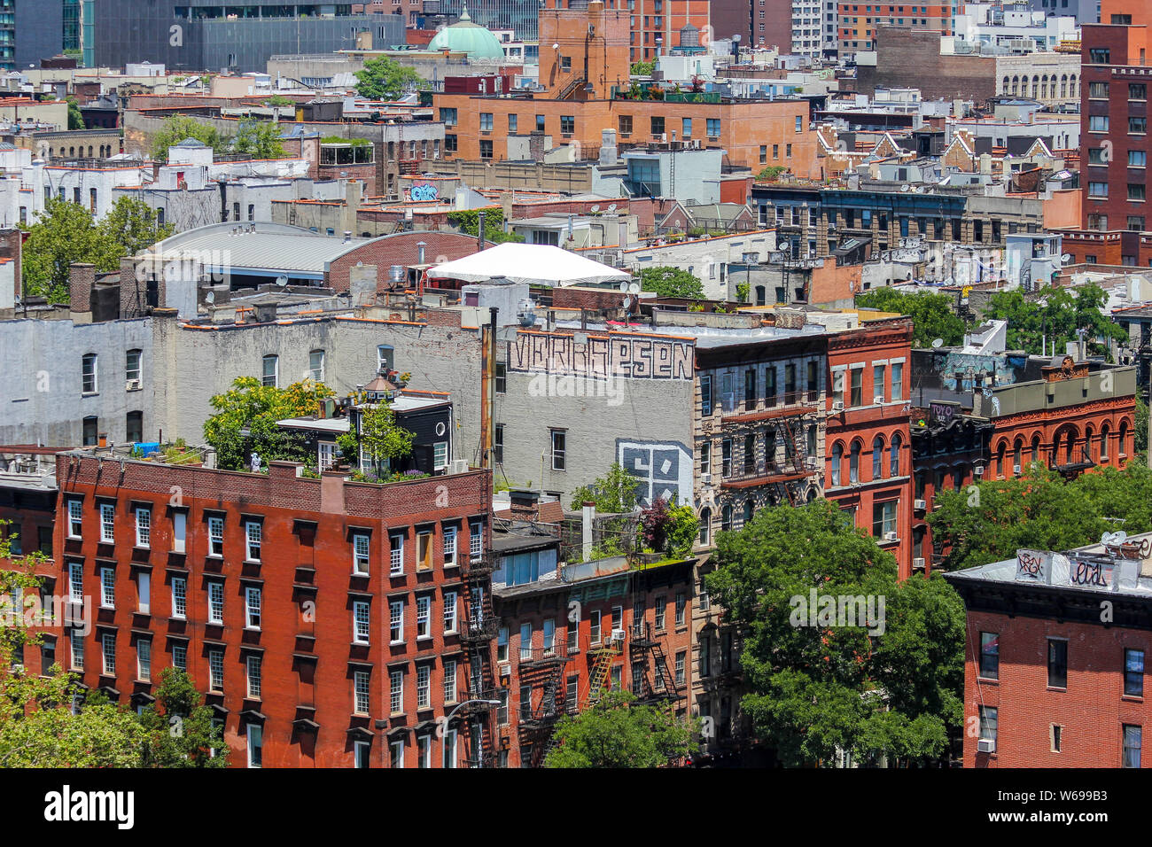 Ein Blick von der Lower East Side, Manhattan, New York City, United States Stockfoto