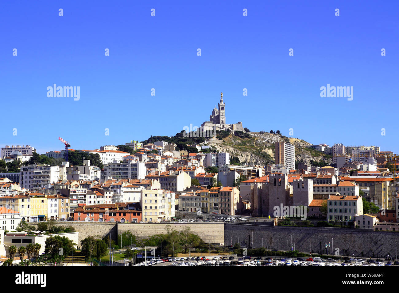 Notre Dame de la Garde in Marseille, Frankreich Stockfoto
