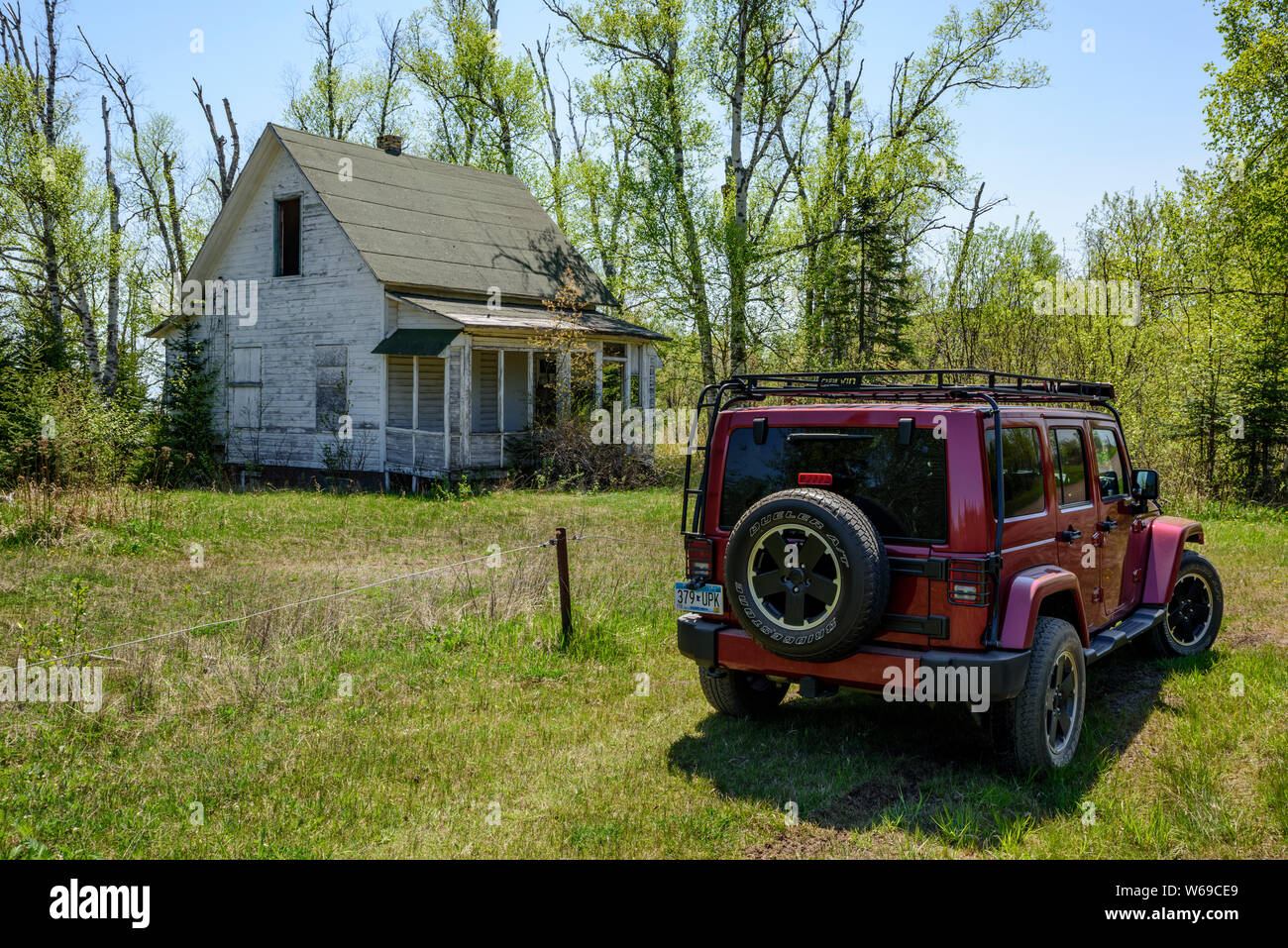 Haus in der Nähe von Silver Bay, Minnesota verlassen ... Stockfoto