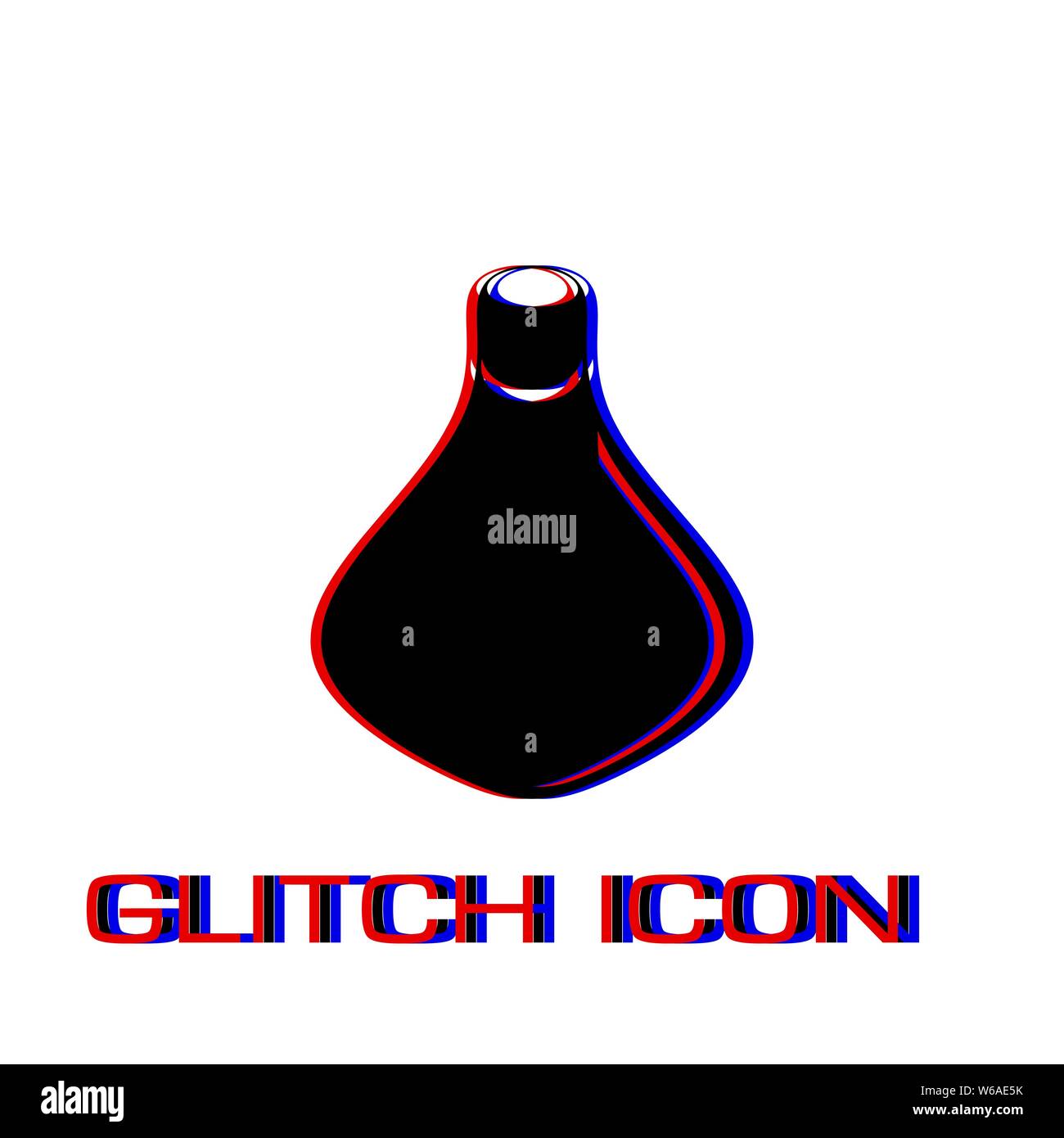 Amphora Symbol flach. Einfache Piktogramm-Glitch Wirkung. Vector illustration symbol Stock Vektor