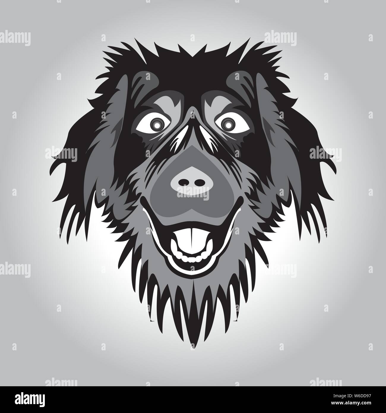 Der Vektor der Hund face Design auf einem weißen Hintergrund. Tier. Vector Illustration Stock Vektor