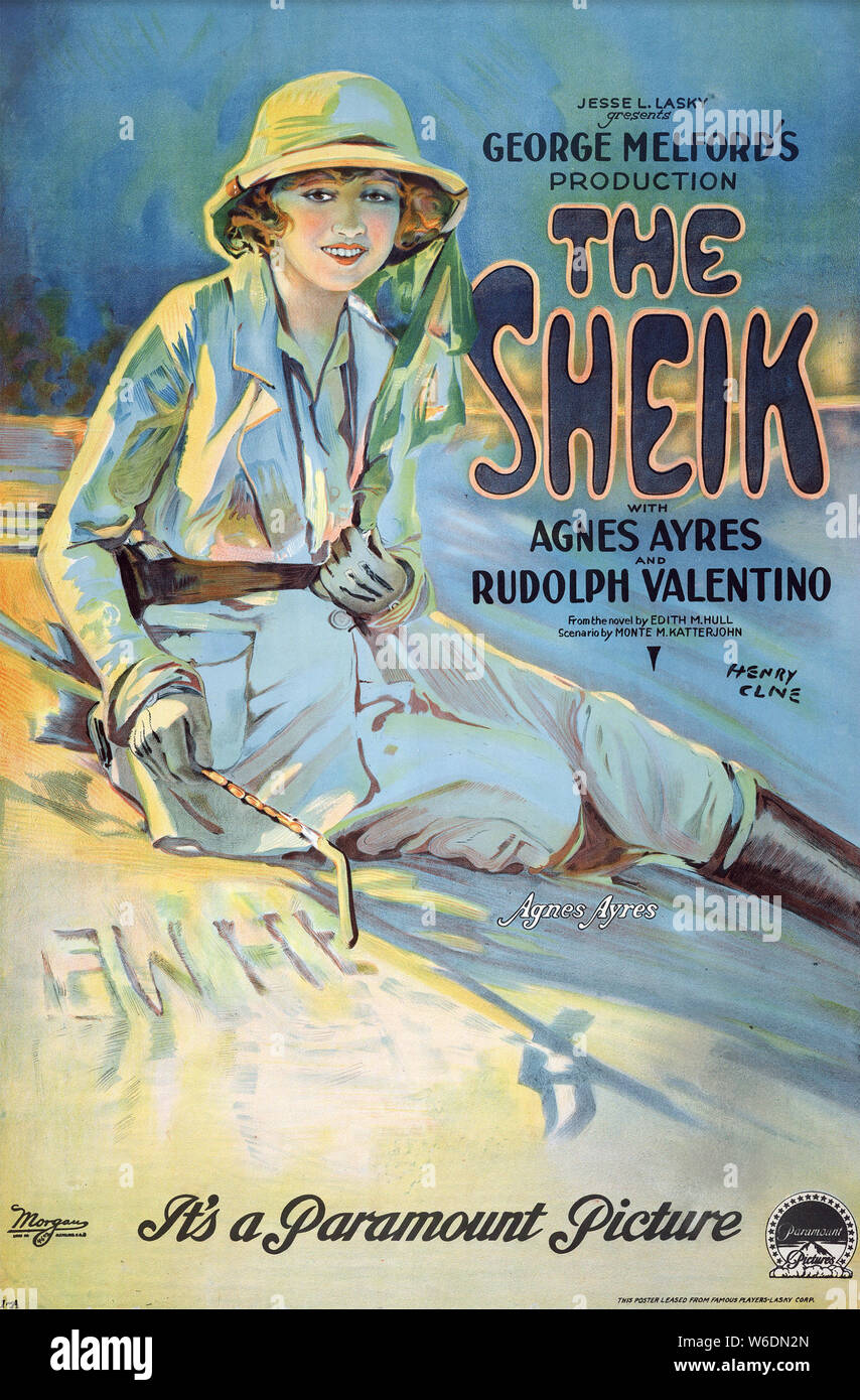 Der Scheich 1921 Paramount Pictures Stummfilm mit Agnes Ayres Stockfoto