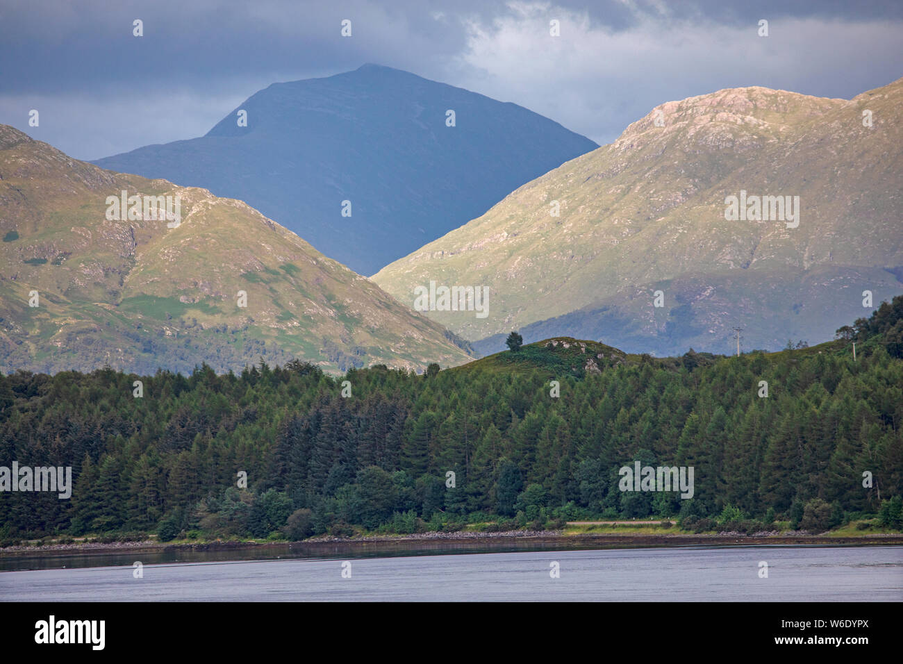 Glen Etive Hügel vom Loch Etive, Argyll Stockfoto