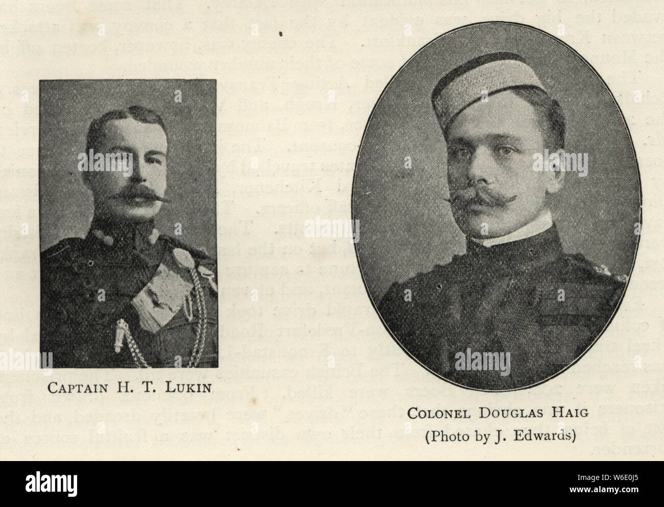 Kapitän H T Lukin und Colonel Douglas Haig, Britische Offiziere der Armee, 1901 Stockfoto