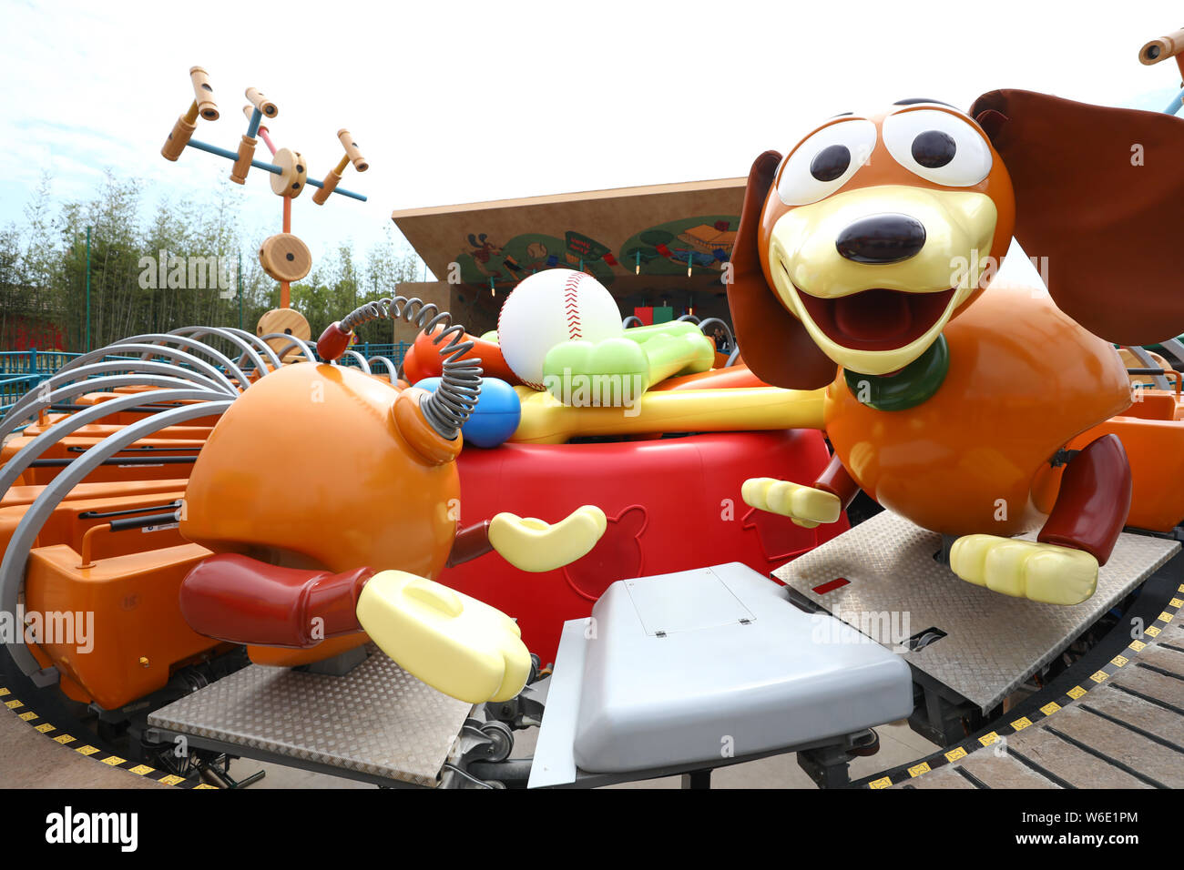 Innenansicht des Siebten themed Land, Disney Pixar Toy Story Land, in der Shanghai Disneyland an der Shanghai Disney Resort in Pudong, Shanghai, C Stockfoto