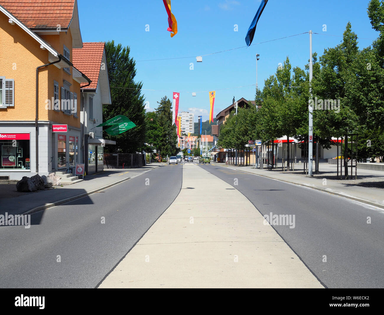 Hauptstraße in Reinach AG Stockfoto