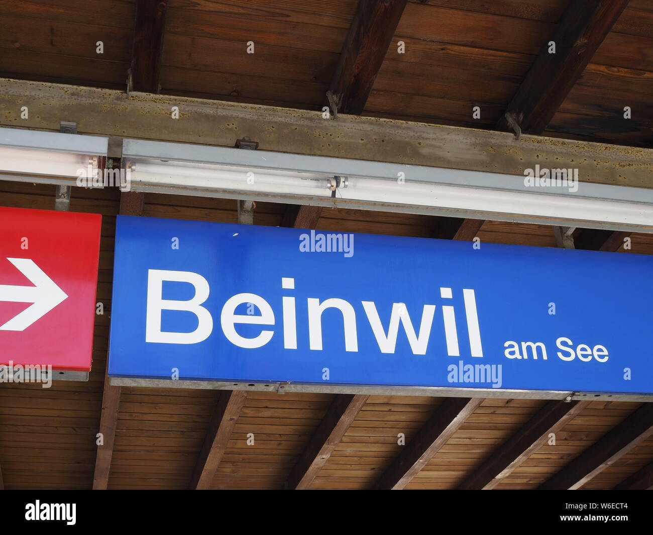 Bahnhof in Beinwil am See, Kanton Aargau, Schweiz, Europa Stockfoto