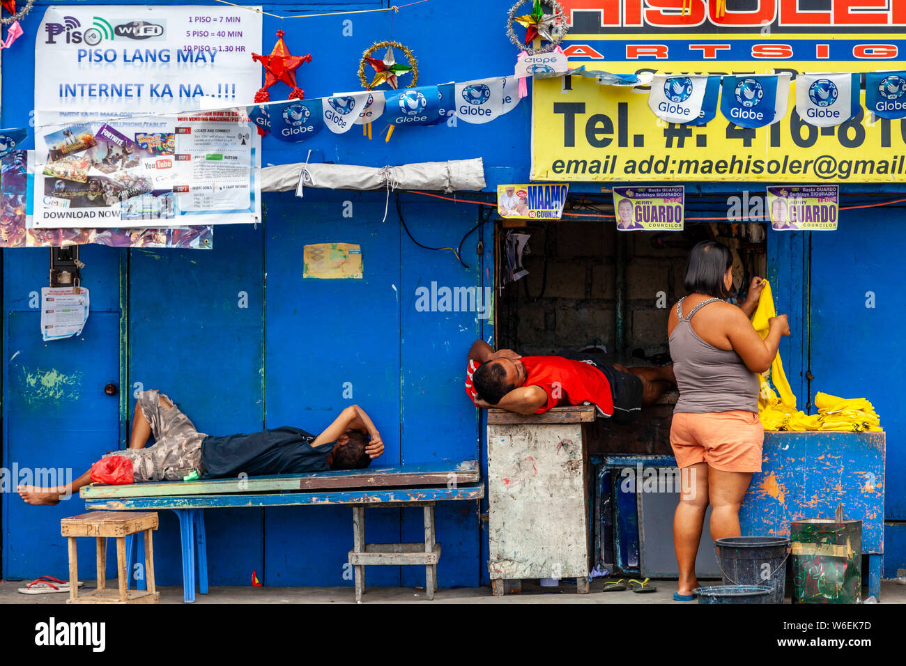 Frauen die ganze Arbeit, Cebu City, Cebu, Philippinen Stockfoto