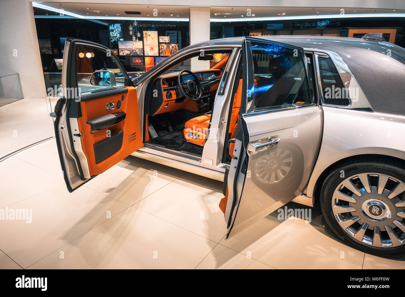 Car Interior Luxury Comfortable Salon Stockfotos Car