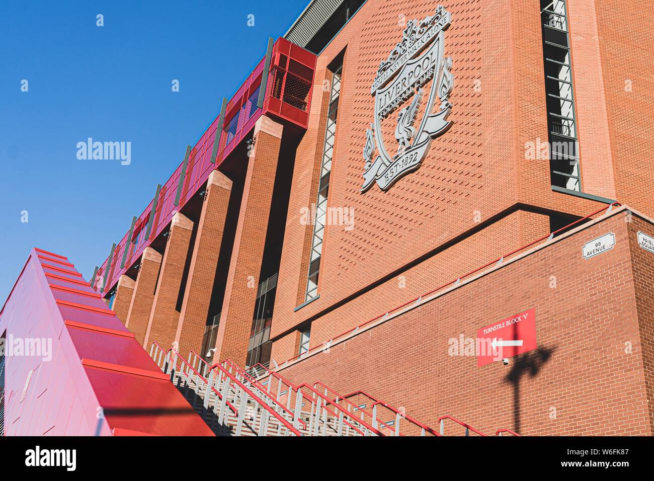 Stadion des FC Liverpool Stockfoto