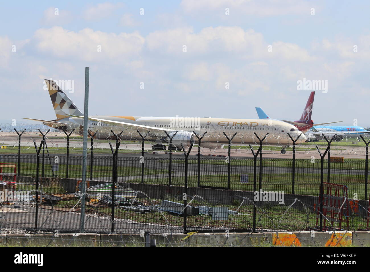 Eine Boeing 787-8 Dream Liner am Flughafen Manchester Credit : Mike Clarke / Alamy Stock Photos Stockfoto