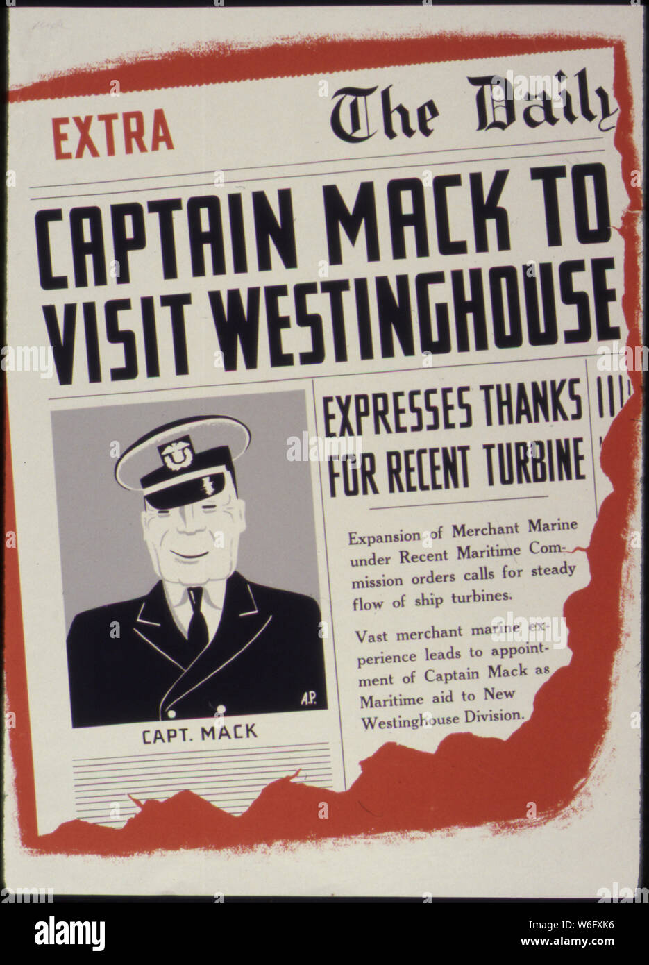 Captain Mack zu besuchen Westinghouse Stockfoto