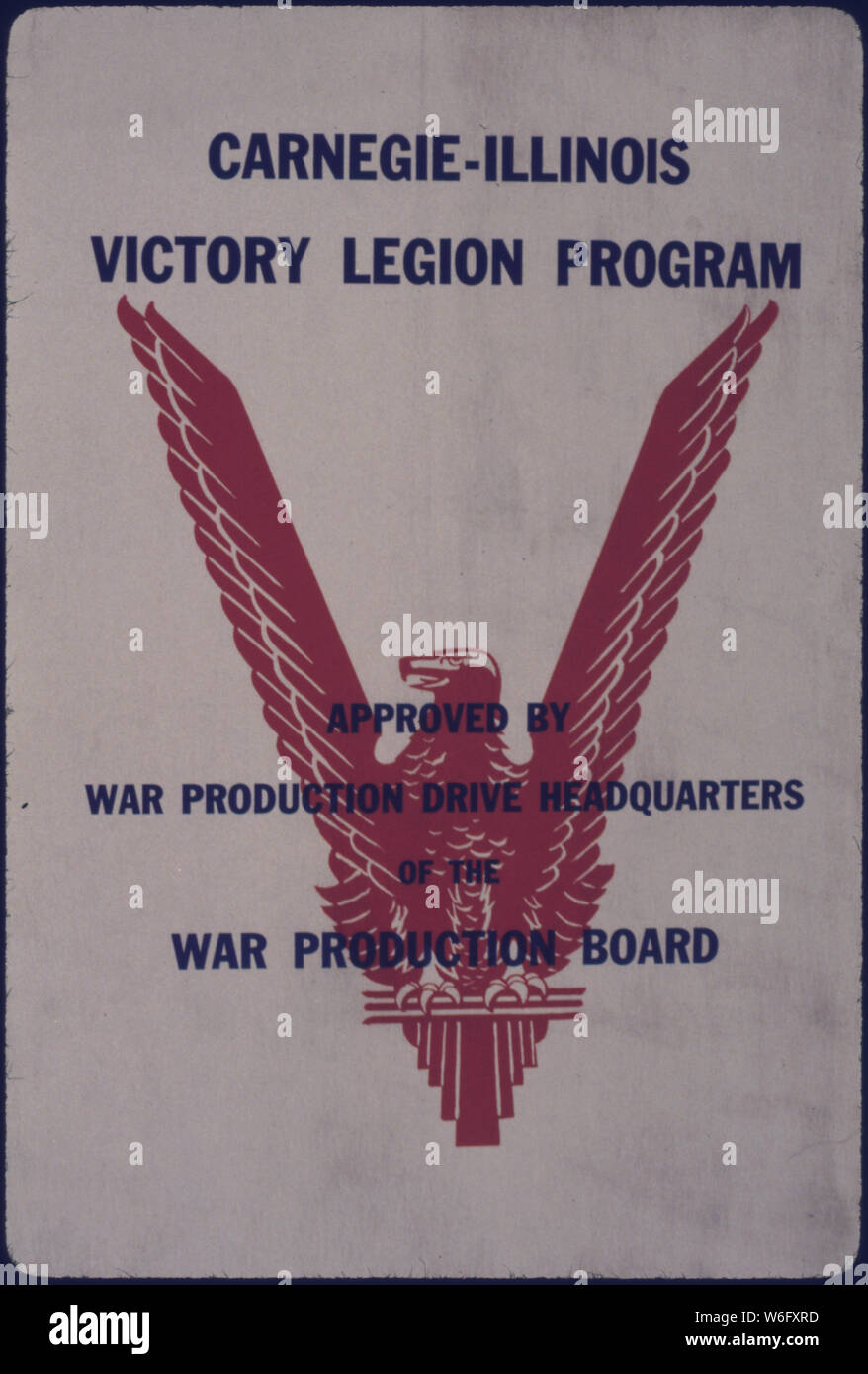 Carnegie-Illinois Sieg Legion Programm Stockfoto