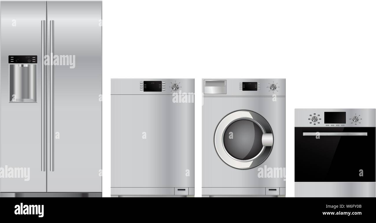 Haushaltsgeräte eingestellt Stock Vektor