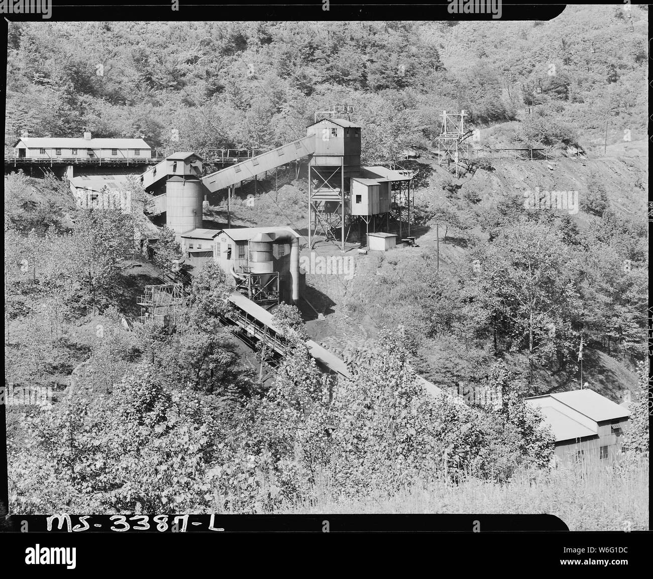 Reinigungsanlage und Tipple der Bergwerke. Inland Steel Company, Stellmacher #1&2 Minen, Stellmacher, Floyd County, Kentucky. Stockfoto