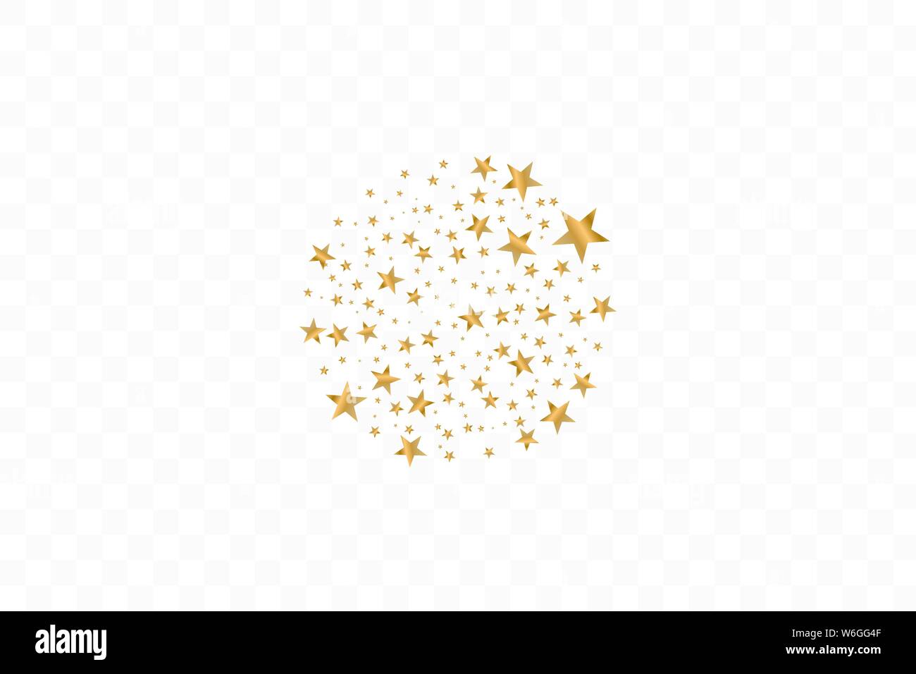 Goldene Sterne im Kreis Vector Illustration. Flache Symbol star Rahmen Symbol Stock Vektor