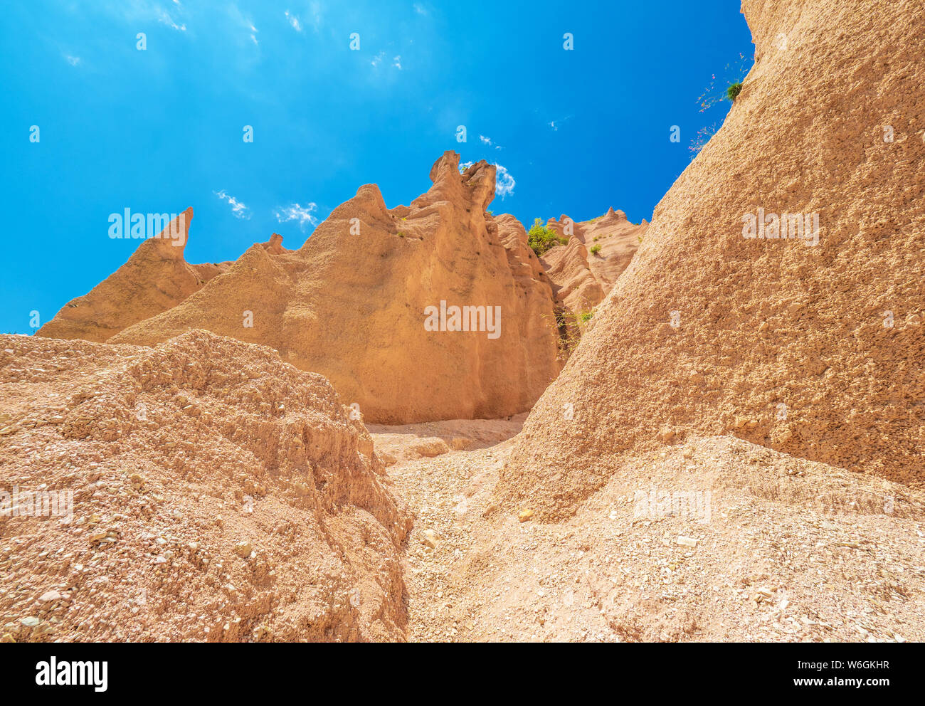 Fiastra See und Lame Rosse Canyon-naturalistischen wilde Attraktion im Nationalpark Monti Sibillini, Provinz Macerata, Region Marken, Italien Stockfoto