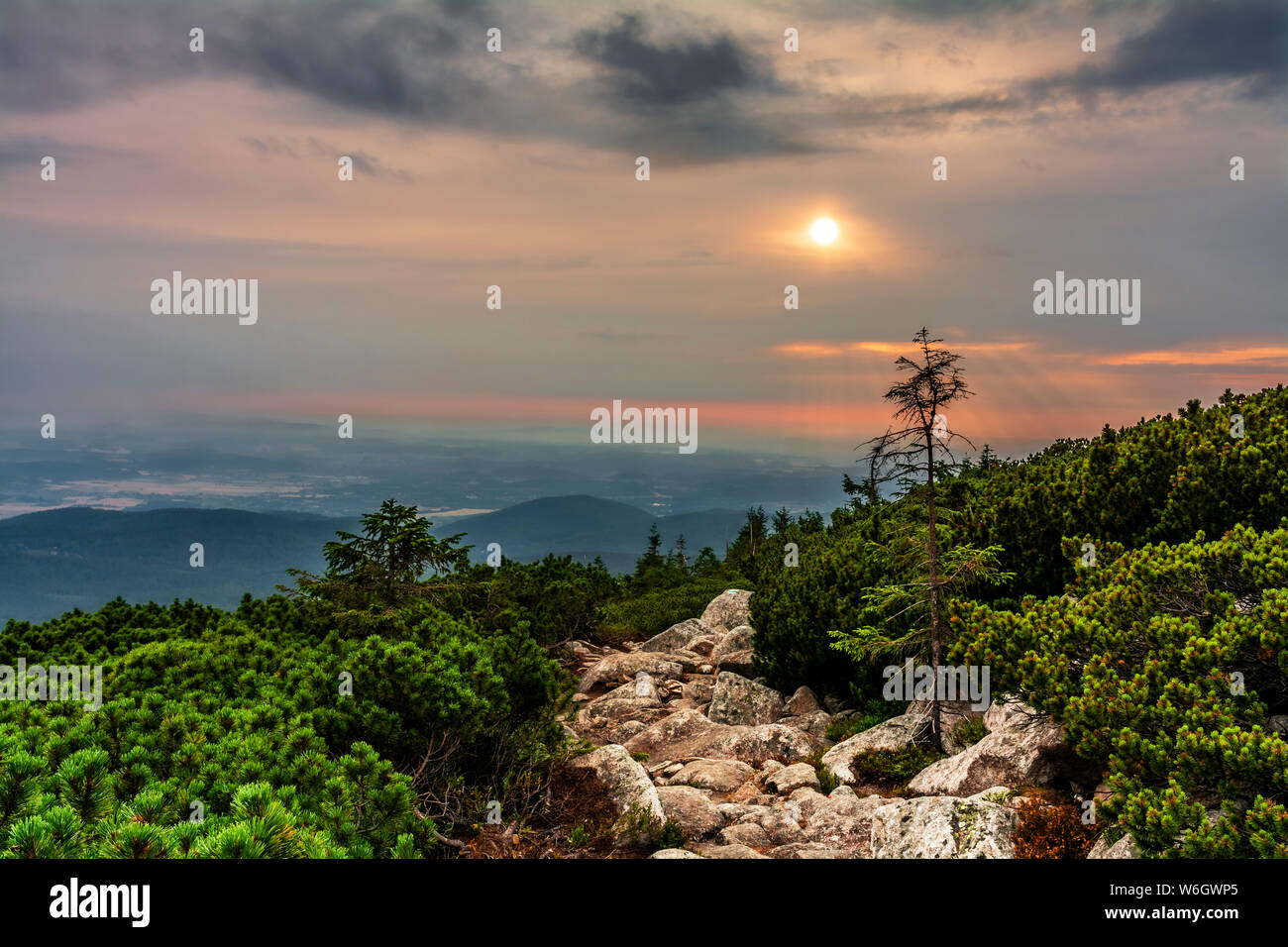 Berg-Sunrise Stockfoto