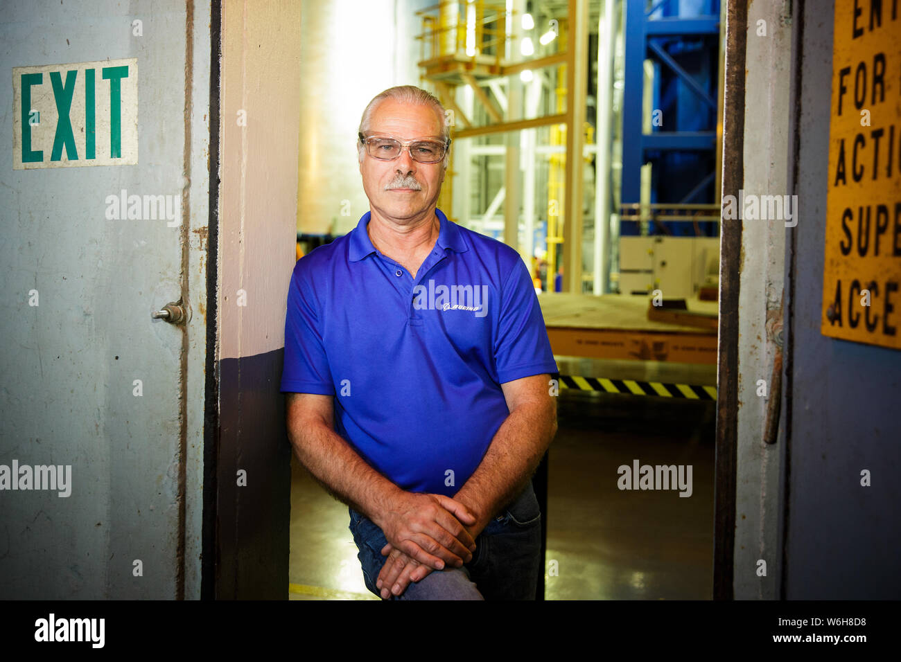 NASA Space Launch Systems Dr. Terry Teal posiert für ein Portrait an der Michoud Assembly Facility Juni 28, 2019 in New Orleans, Louisiana. Stockfoto