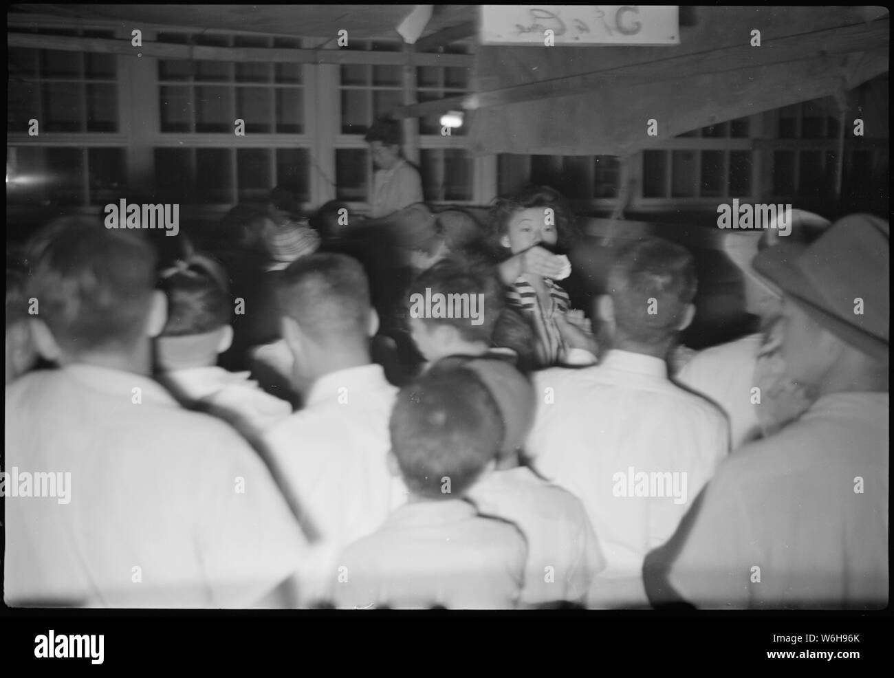 Granada Relocation Center, Amache, Colorado. Karneval Schüsse in der Nacht getroffen. Stockfoto