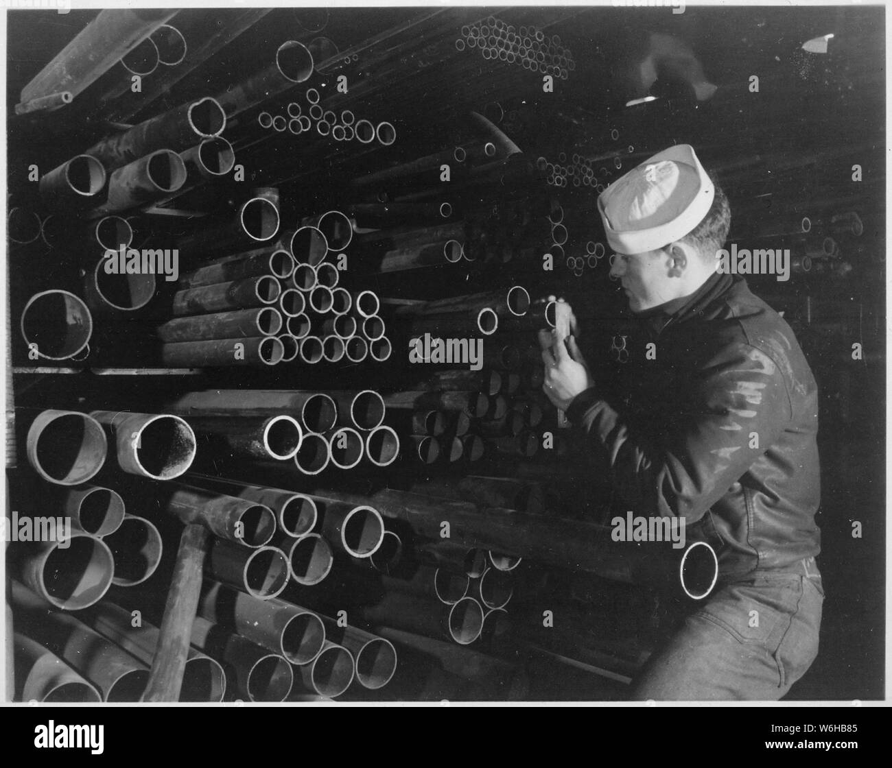 Gruppe 4. Kontrolle Leitung. England, ca. 1944; Allgemeine Hinweise: Verwenden Sie Krieg und Konflikt Nummer 849 bei der Bestellung eine Reproduktion oder Anforderung von Informationen zu diesem Bild. Stockfoto