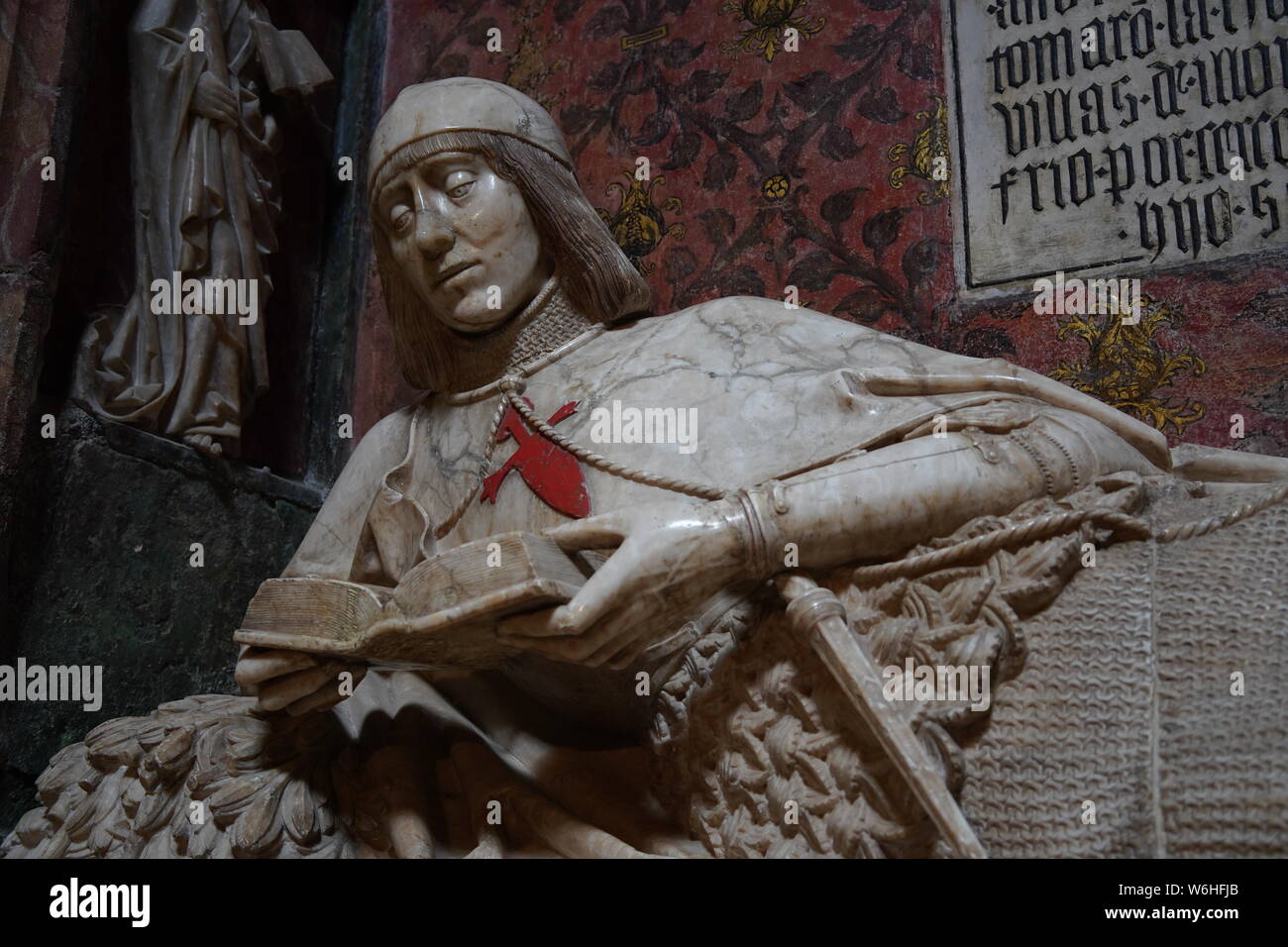 Das Grab von Santa Fe in der Kathedrale von Siguenza, Spanien, eines der schönsten Beispiele der Grabkunst in Spanien Stockfoto