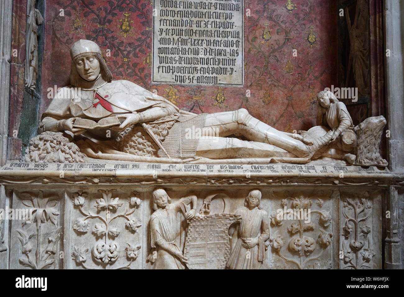 Das Grab von Santa Fe in der Kathedrale von Siguenza, Spanien, eines der schönsten Beispiele der Grabkunst in Spanien Stockfoto