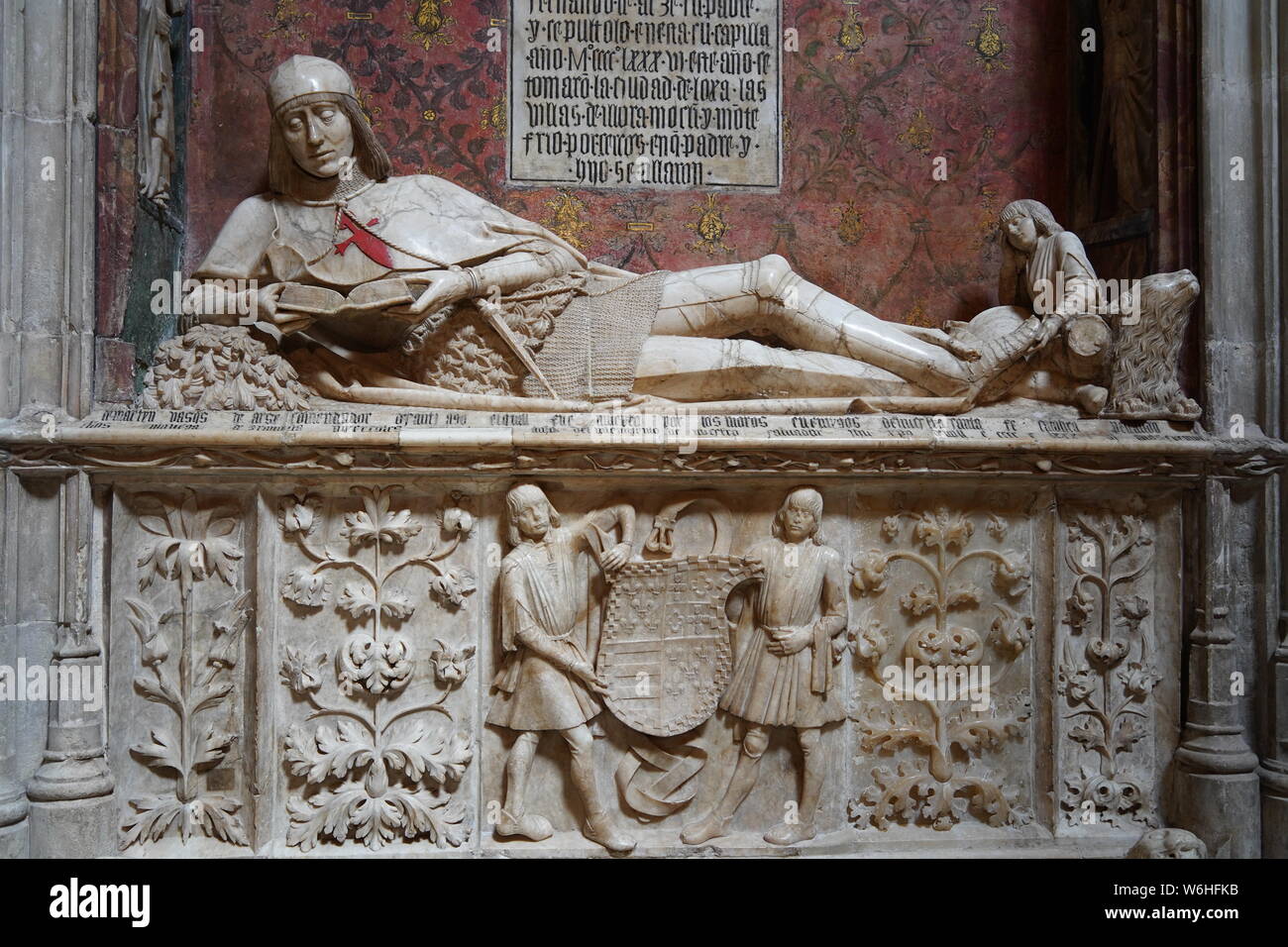 Das Grab von Santa Fe in der Kathedrale von Siguenza, Spanien, eines der schönsten Beispiele der Grabkunst in Spanien Stockfoto