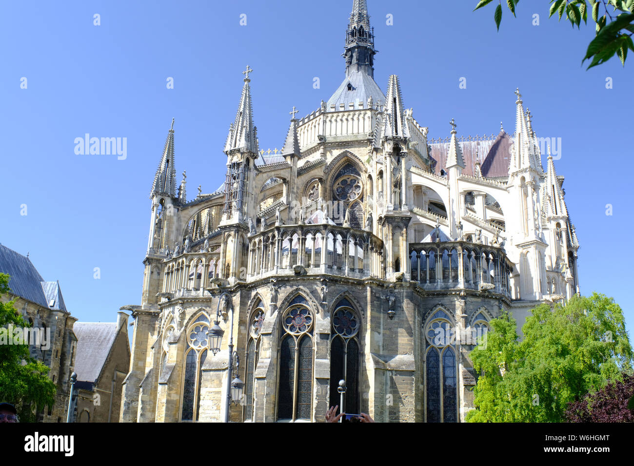 Notre Dame Kathedrale in Reims, Frankreich Stockfoto