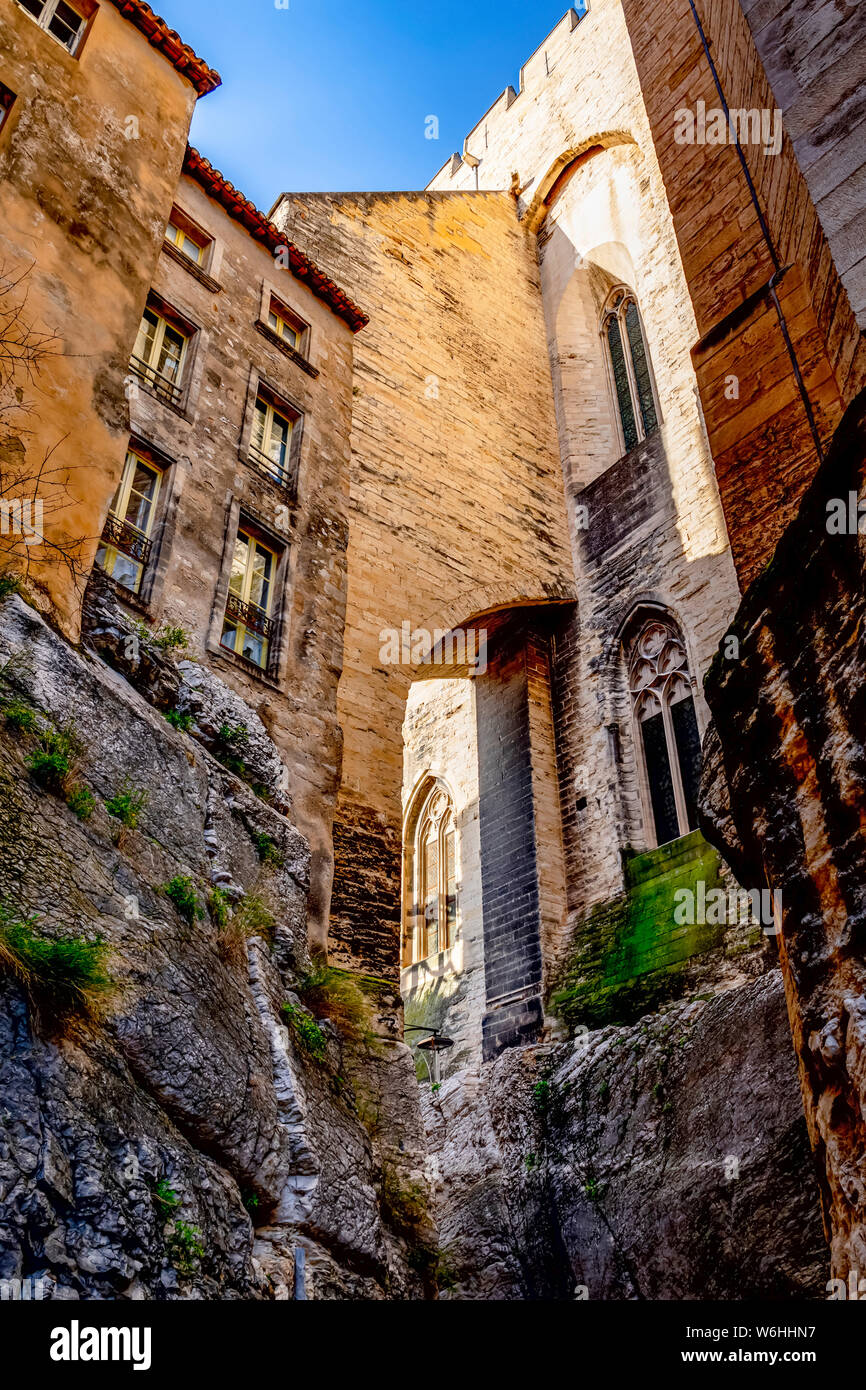Papstpalast, Avignon, Provence Alpes Cote d'Azur, Frankreich Stockfoto