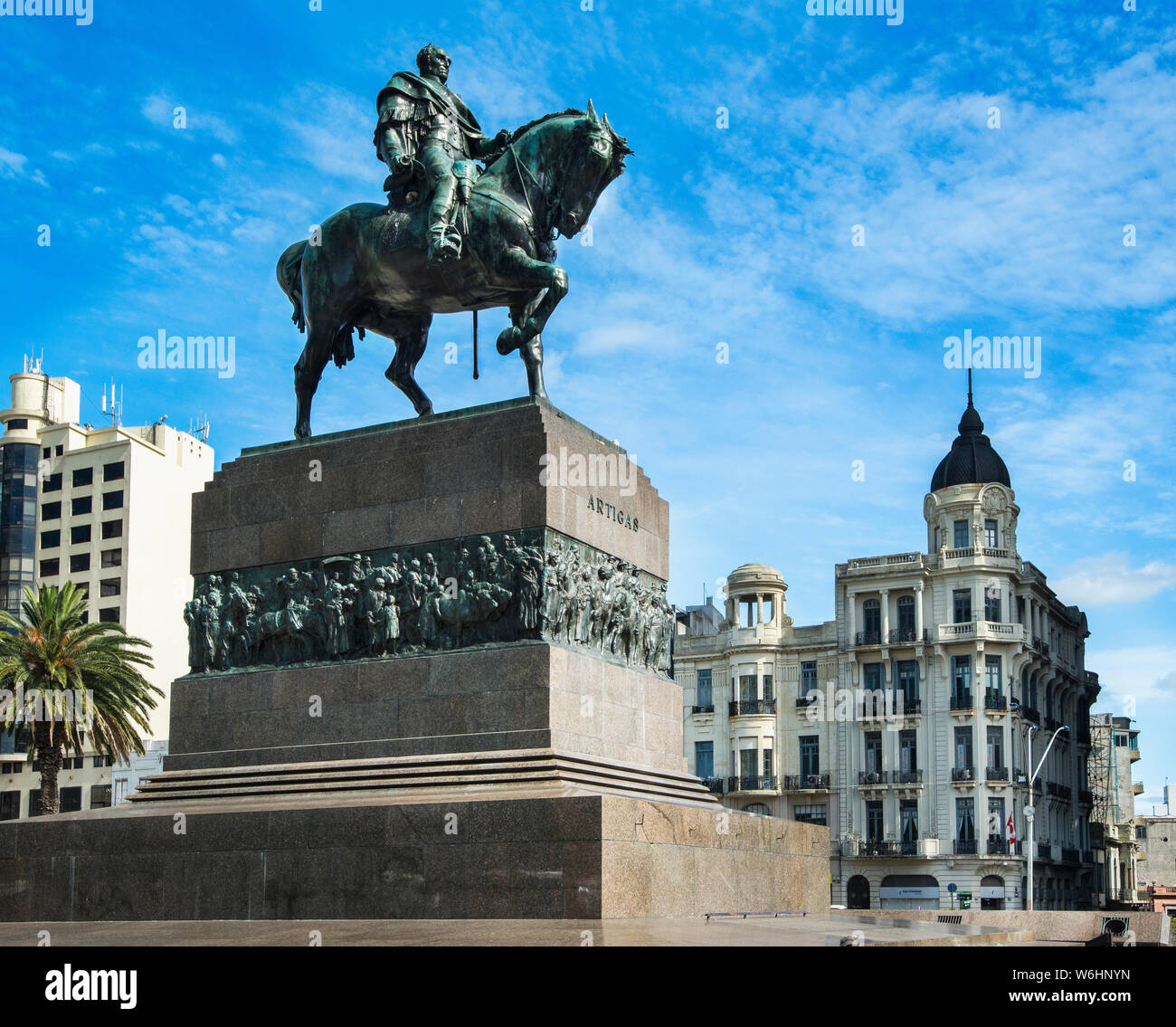 Artigas Mausoleum ist ein Denkmal der Uruguayischen held Jose Artigas, an der Plaza Independencia, Montevideo, Uruguay. Stockfoto