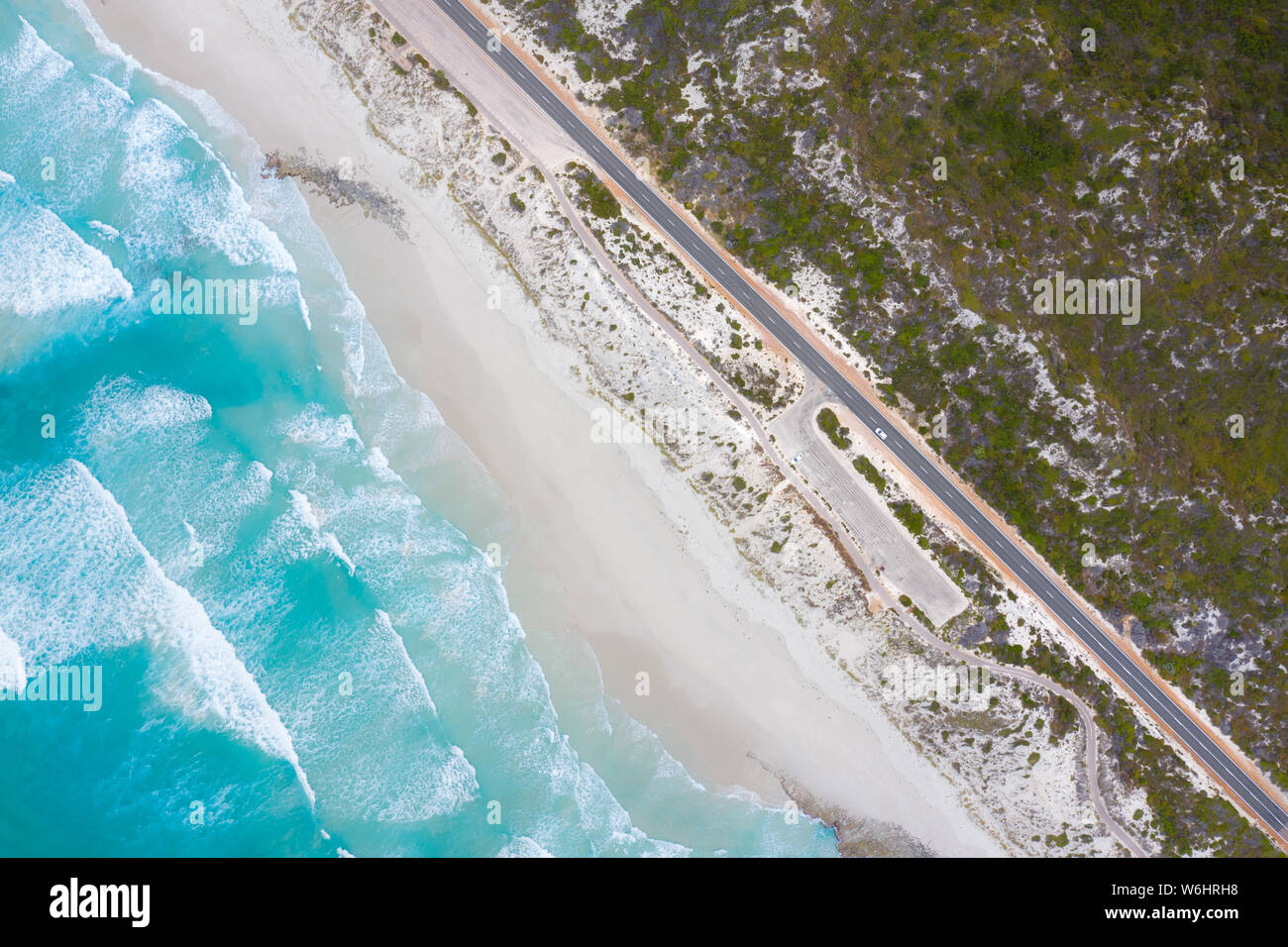 Luftaufnahme von Great Ocean Drive in Esperance, Western Australia, Australien. Reisen und Ferien. Stockfoto