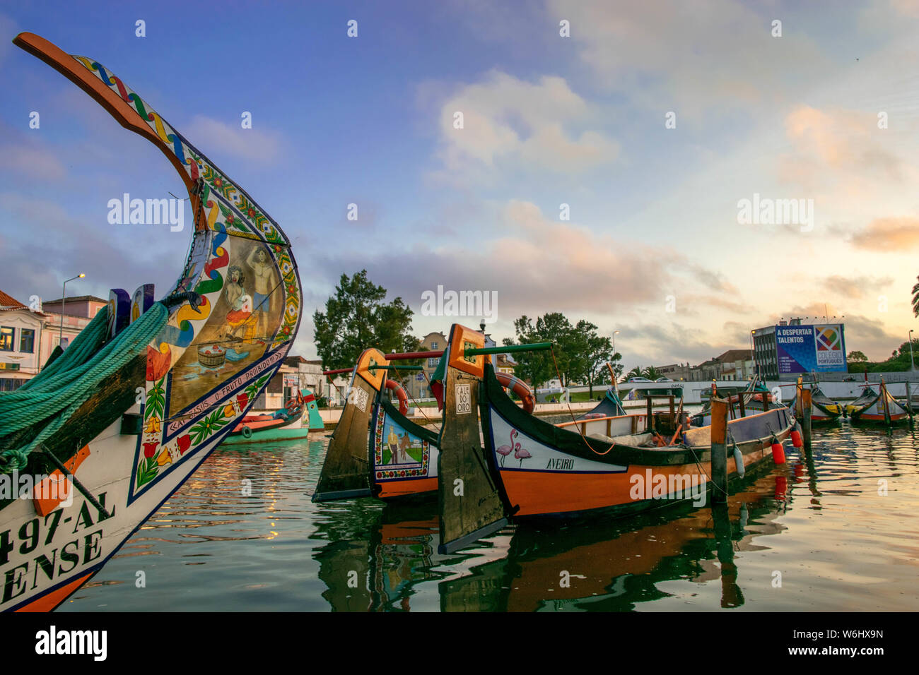 Dies ist das Venedig von Portugal, Aveiro die schönste Stadt Stockfoto