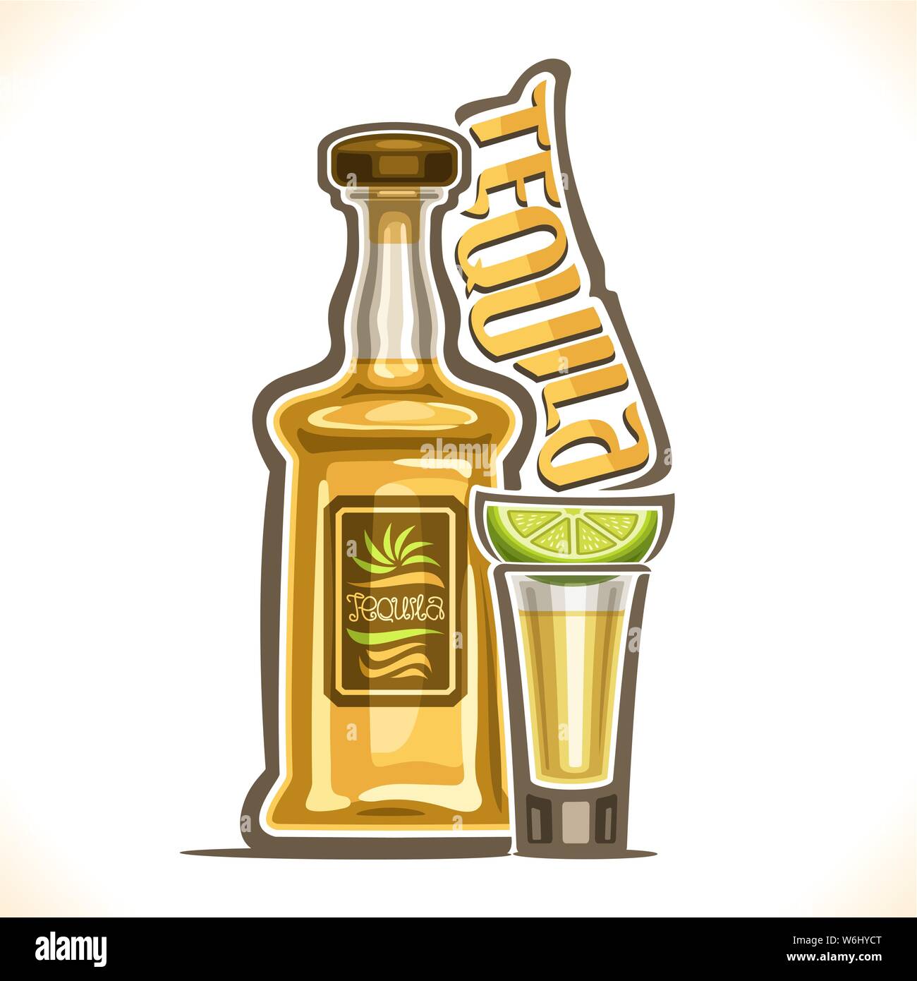 Vector Illustration von Alkohol trinken Tequila Stock Vektor