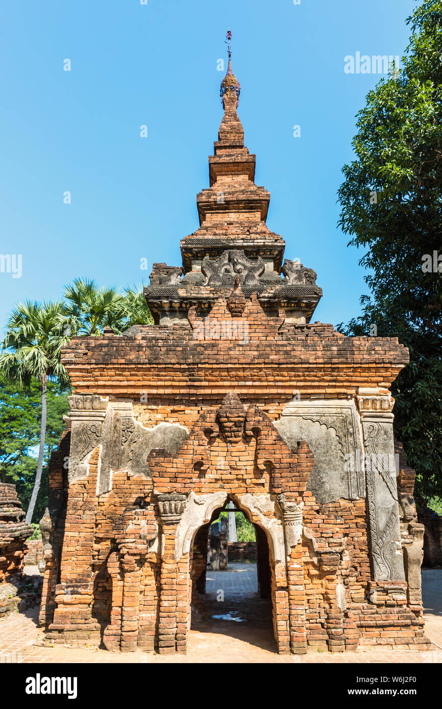 Ruinen des alten Königreichs von Ava Amarapura Mandalay Staates Myanmar (Burma) Stockfoto