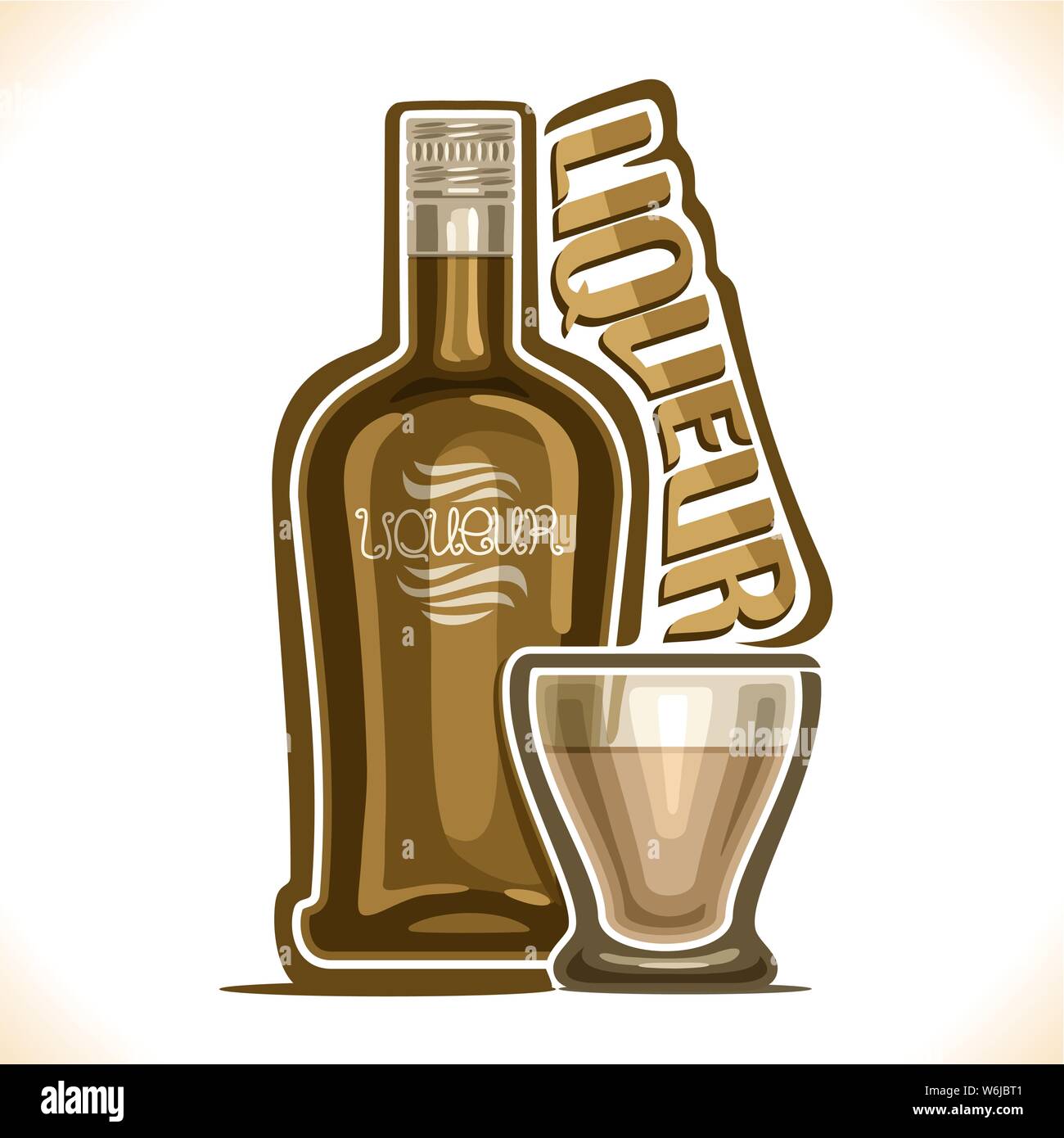 Vector Illustration von Alkohol trinke Likör Stock Vektor